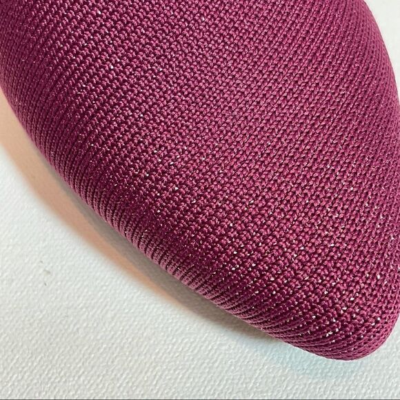 Hush Puppies size 8 Wide Sadie knit Ballet Flat Burgundy sparkle like Rothy - Picture 12 of 14